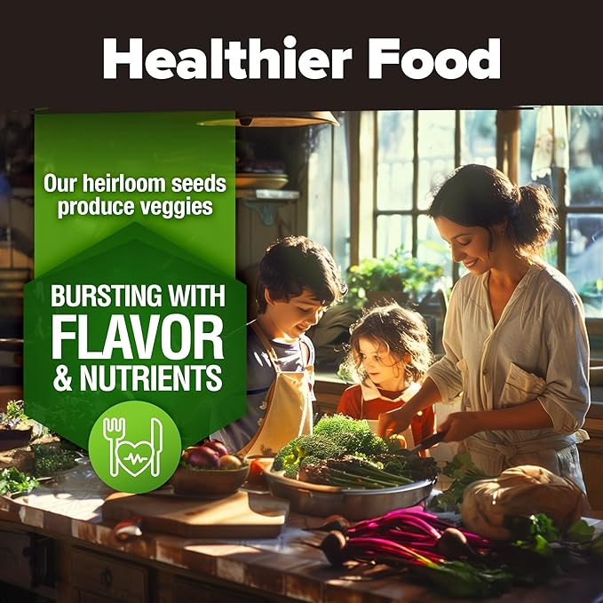 HOME GROWN 12 Fall Vegetable Seeds - USA Heirloom Non GMO Fall & Winter Vegetable Seeds for Planting Home Garden: Beets, Broccoli, Cabbage, Kale, Onion, Peas, Pumpkin, Turnip, Lettuce & More