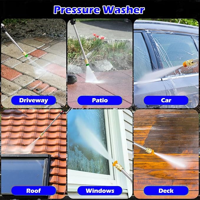 Pressure Washer -4800PSI with Anti-Tipping, 35FT Power Cord,Power Washer for Cars Fences Driveways Patios Home