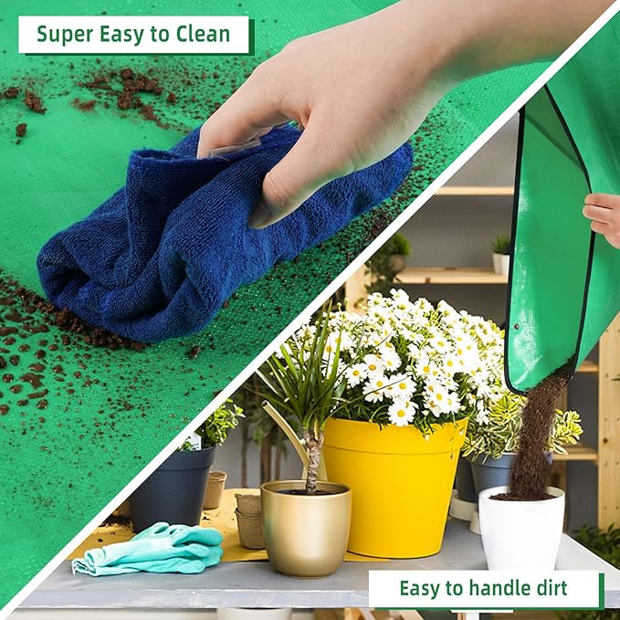 3 PCS Extra Large Repotting Mat for Indoor Plants Transplanting and Dirt Control, Gardening Gift for Plant Lovers (39.5"x39.5")