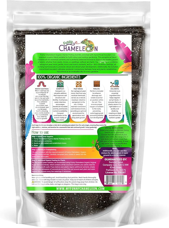 Organic Seed Starter Soil – Seed Starting Mix with Mycorrhizal Fungi – Natural Root Stimulator – Potting Soil for Vegetables and Herbs (2 QUARTS)