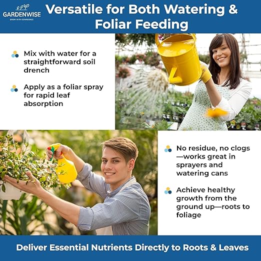 20-20-20 Water-Soluble Fertilizer โ Powder for Liquid Plant Food for Indoor & Outdoor Plants, Orchids, Vegetables, Lawns, Flowers โ 20 20 20 Fertilizer 1/2 Quart (1 lb)