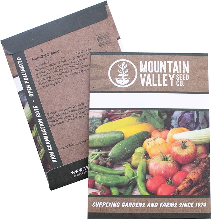 Mountain Valley Seed Co Slow Bolt Cilantro Herb Garden Seeds: 5 Gram Packet - Non-GMO Micro Greens & Herbal Gardening Seeds