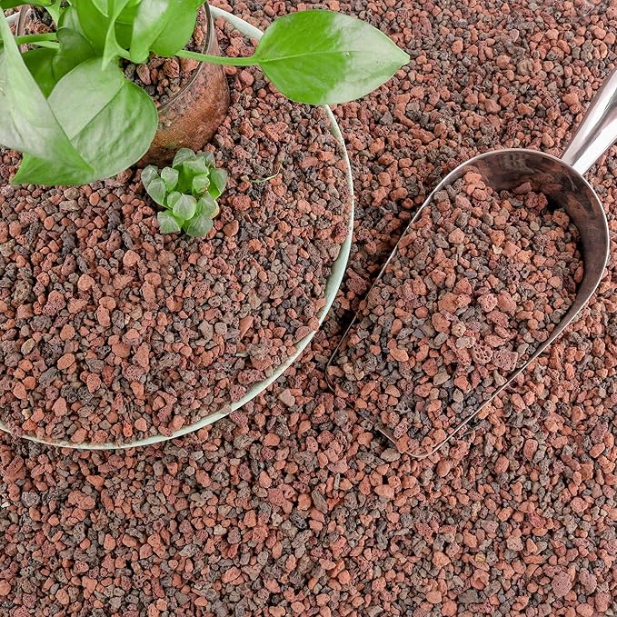 18lb Mix Lava Rocks for Plants-Horticultural Volcanic Rock Gravel for Landscaping Plants Drainage, Succulents, Bonsai, Vase Fillers, Terrarium Plants, Top Dressing