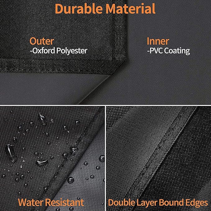 Heavy Duty Waterproof Grill Cover Compatible with Traeger Pro 22 & 575 Series and Traeger Pro 34 & 780 Series Wood Pellet Grill and Smoker, Texas and More, Full Length Barbecue Grill Cover, Black