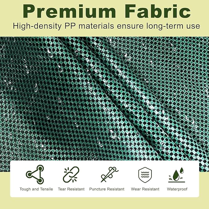 Reusable Leaf Storage Bag, 72 Gallon Large Capacity - Waterproof & Tear-Resistant Yard Waste Bag with Reinforced Handles