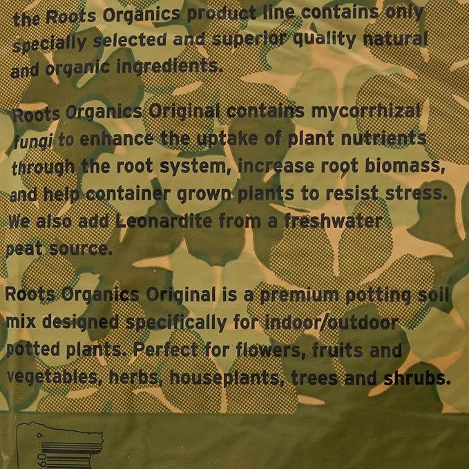 Roots Organics ROD75 Hydroponic Gardening Original Coco Fiber Based Potting Soil 0.75 Cubic Feet, 2 Pack
