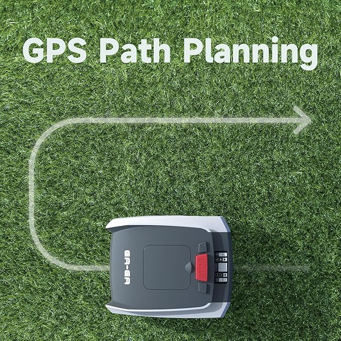 Automatic Robot Lawn Mower with GPS Navigation, Mows Up to 1/2 Acre /21,000 Sq.Ft,300% Higher Efficiency of Auto Path Planning,APP Control,GPS Anti-Theft, IPX5