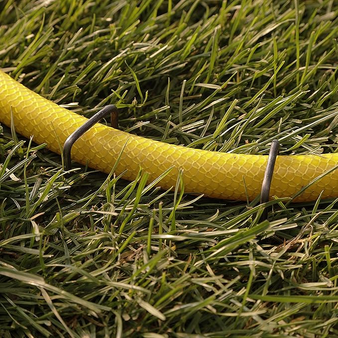 250-Pack 6'' 11 Gauge Heavy-Duty U-Shaped Garden Stakes Staples Spikes Pins Pegs - Ground Stakes for Anchoring Landscape Fabric