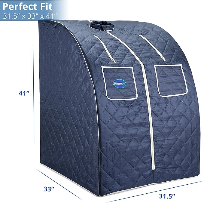 Durasage Oversized Portable Personal Steam Sauna Spa with 800W Steam Generator (Satin Blue)