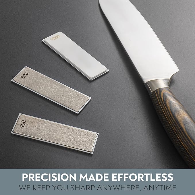 Replacement Whetstone Plates Set – Includes 3 Plates: #400, #800, and #1000 Grit for Precision Sharpening & Honing - Compatible Only with Parkway Home Adjustable Rolling Knife Sharpener