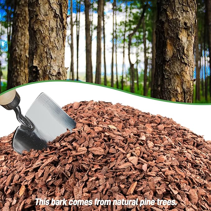 18qt Organic Orchid Potting Bark -Natural Mulch for Potted Plants, Root Development of Orchid Plants and Garden Soil Amendment Mix