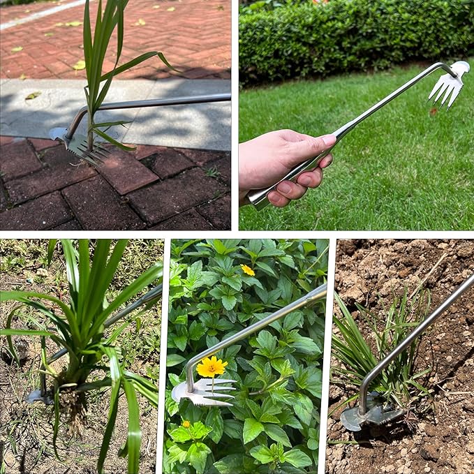 Weed Remover Tool,2024 New Weeding Tools Gardening,- Easy Weed Removal for Gardens & Farms - Durable Stainless Steel - Ergonomic Design - Perfect Gardening Companion