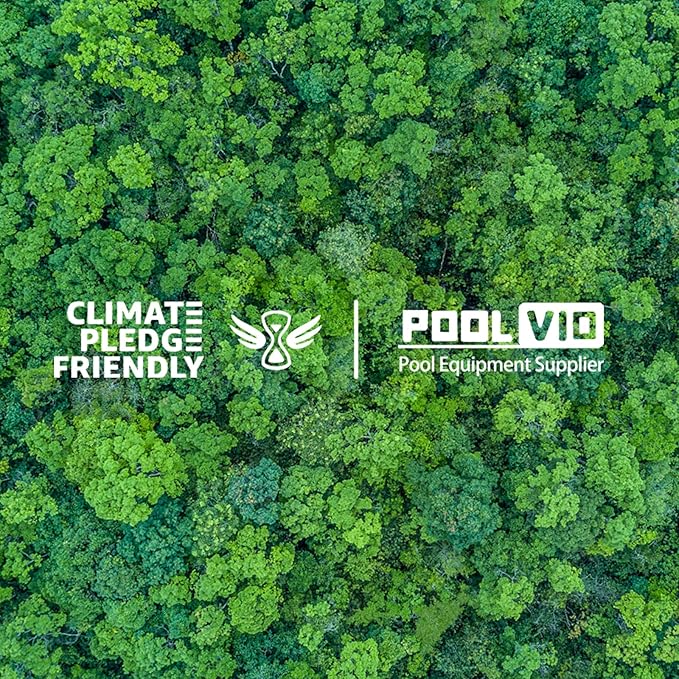 Poolvio 5-in-1 Pool Cleaning Kit - Includes Semi-Deep Skimmer Net, Aluminum Leaf Rake, 20' Pool Brush with 13ft Adjustable Pole