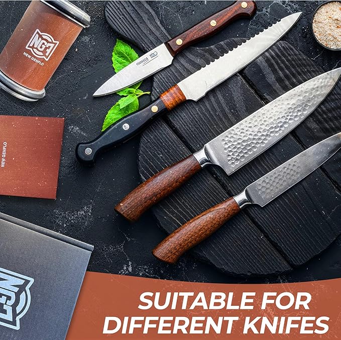 Knife Roller Sharpener Linen Kit with Diamond Discs, Multi Angle Magnetic Knife Sharpener Roller Tool for Kitchen and Pocket Knives Diamond&Ceramic Knife Sharpening System Set