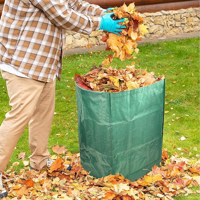 CAMPFIRE 2 Pack 53 Gallon Reusable Yard Waste Bags, Collapsible Dustpan-Type Garden Leaf Bags For Lawn Debris,Leaf Collector,Lawn And Leaf Trash Bags