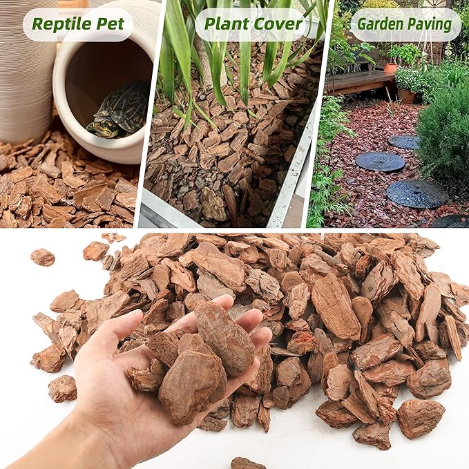 3 Quart Organic Big Size Orchid Bark for Plants, Root Development of Orchid Plants and Garden Soil Amendment