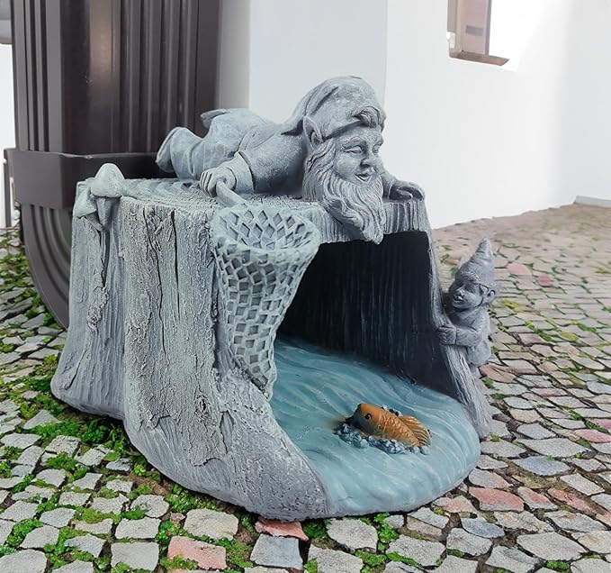 coolboy Gutter Downspout Extension Gnome Statues Garden Decoration,Animal Resin Statue Outdoor Decor,Gutter Extension Decorative,Downspout Diverter,3"×4" Downspout Extender Diverter Splash Block