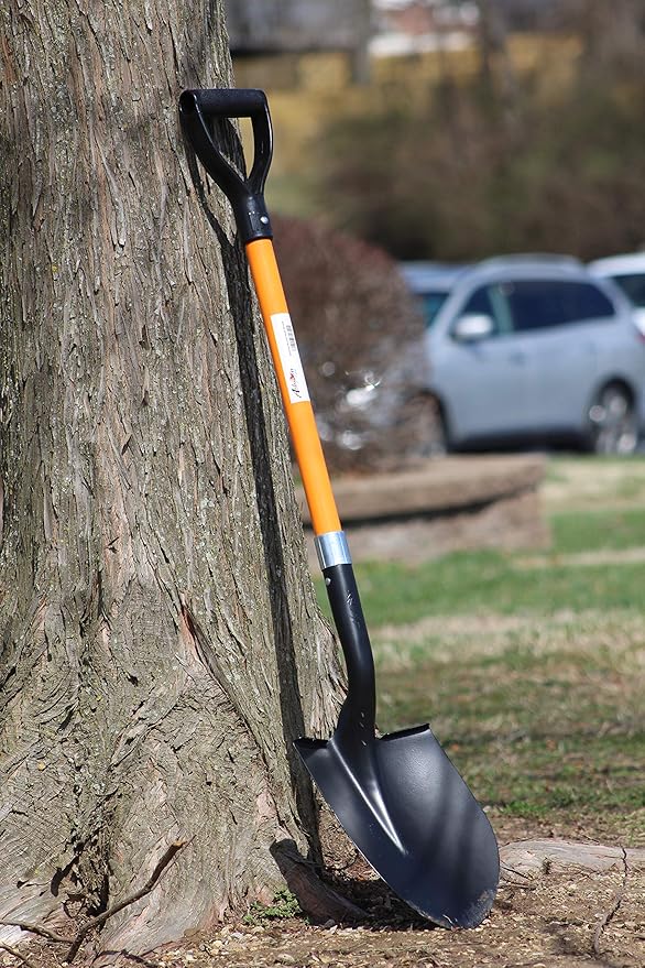 Ashman Heavy-Duty Digging Shovel (6 Pack) 41-Inch with Trenching Blade and Comfortable Handle - Ideal for Garden, Landscaping, Construction, and Masonry - Perfect for Digging Soil, Dirt, and Gravel.