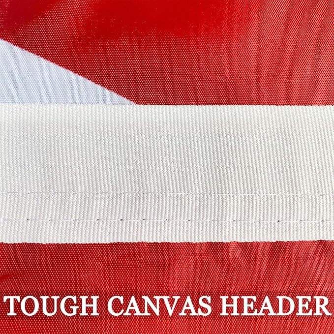 Outdoor Canadian Canada Flag Banner 3x5 Double Sided- 3Ply 240D 4 Rows Stitched- CAN Flag- UV Fade Resistant With Canvas Header & 2 Brass Grommets