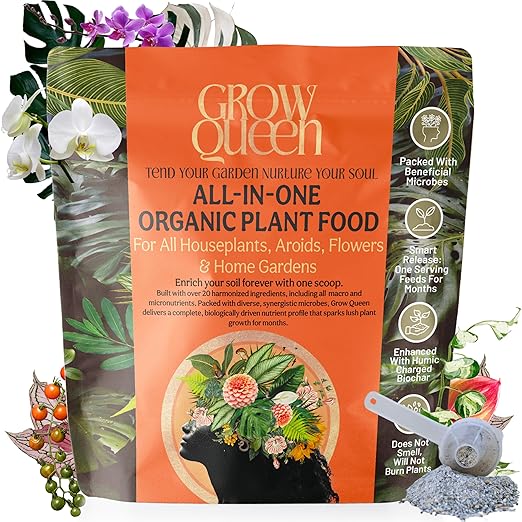 The All-in-One Complete Organic Plant Food, Indoor Plant Food for Houseplants, Organic Fertilizer for Vegetable Gardens, 3lb =75 Formulated Servings Feeds 150 gal Instantly and Slow Release