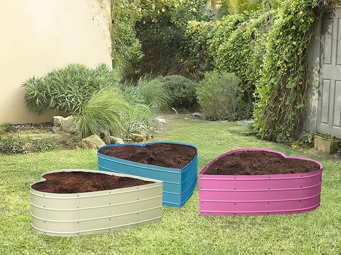 Galvanized Raised Garden Beds Outdoor // Planter Raised Beds for Gardening, Vegetables, Flowers // Large Metal Garden Box (Silver) // Patent Pending Tool-Free Assembly