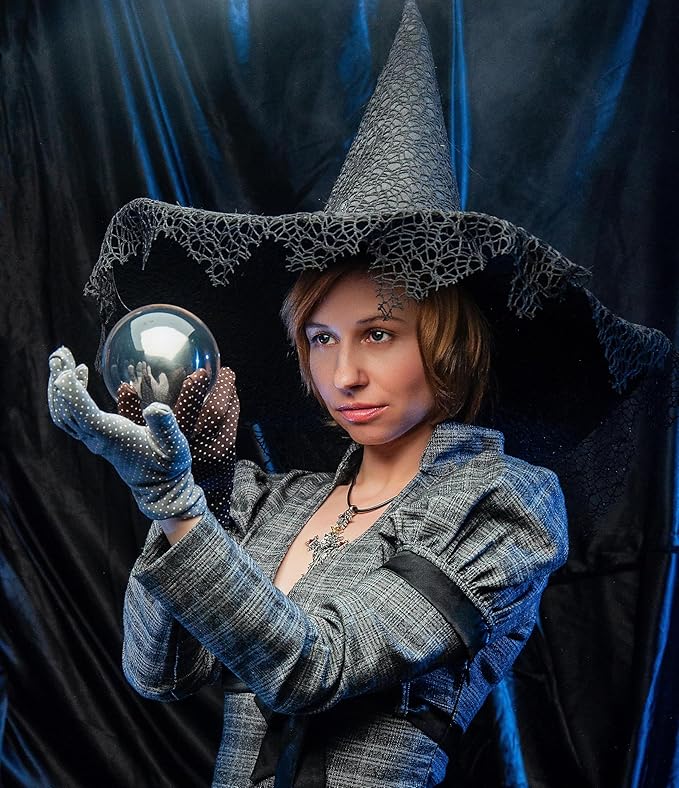 Modaier Crystal Ball 60mm with Wooden Stand and Gift Box for Magic,lensball Photography,Family Decorative,Fortune Teller,Feng Shui,Witchcraft,Witch Decor,and Halloween Decor