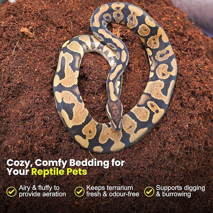 Gro-Med Coco Coir Brick 6s Pack – 1.4 lb Each,Expands to 60 Quarts, Enriched with NPK, Organic Potting Soil Mix for Plants, Seed Starting,Herbs,Flowers and Ideal Reptile Bedding for Snakes & Terrarium