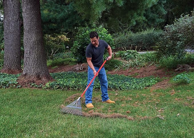 CRAFTSMAN 2-Piece Raking Set with Leaf & Lawn Rakes, Fiberglass & Rubber Coated Handles, Cushion Grips, for Leaves, Thatching, Dethatching