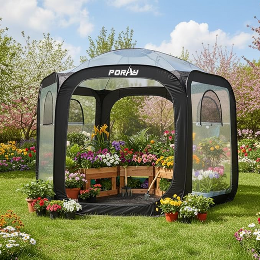 Master Your Garden with the Porayhut Pop Up Greenhouse Tent, Portable Large Walk-in Plant House 10’X10’