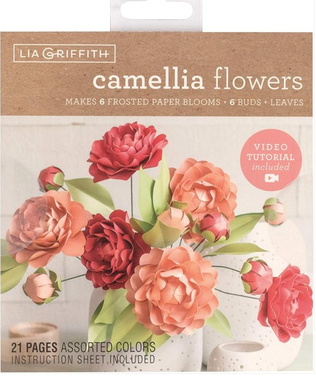 Crafting Beauty: Lia Griffith Frosted Paper Blooms Camellia Flowers