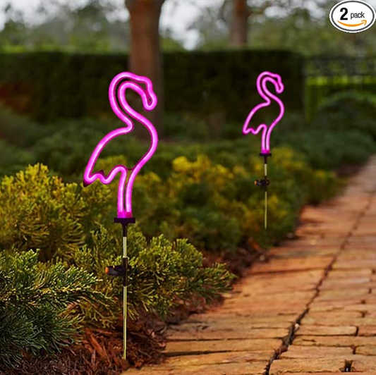 Whimsical Charm: Flamingo Solar Garden Stake Lights for a Vibrant Yard