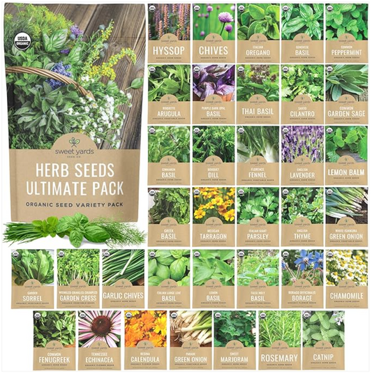 A Culinary Garden: The Ultimate Organic Herb Seeds Variety Pack