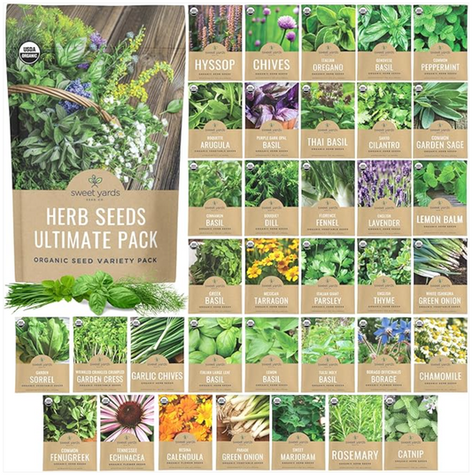 A Culinary Garden: The Ultimate Organic Herb Seeds Variety Pack