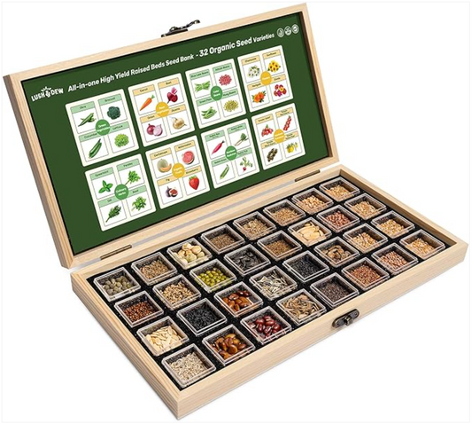 Your Complete Garden Starter: Lush&Dew Raised Garden Bed Seed Bank!