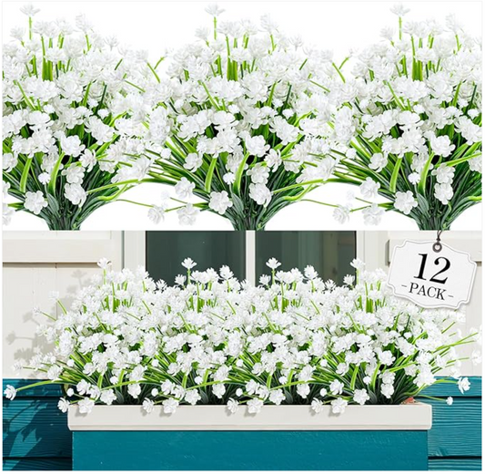 Instant Curb Appeal: Why You Need 12 Bundles Artificial Flowers for Outdoor, No Fade Fake Plastic Flowers