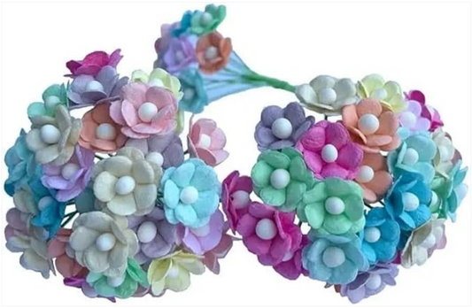 Endless Crafting Possibilities: Introducing 100 pcs Mini Flowers Mulberry Paper Flowers