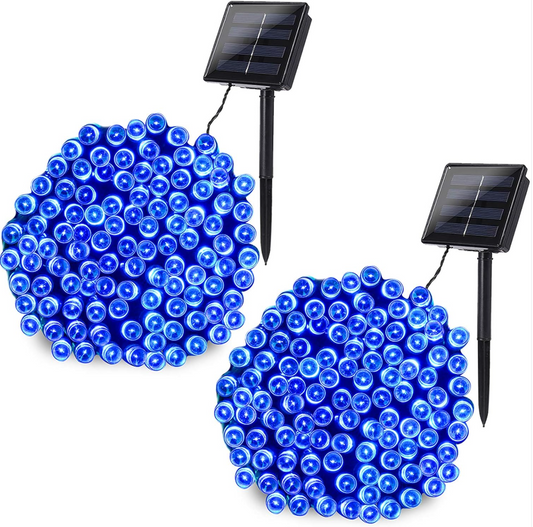 Illuminate Your Winter Wonderland with Joomer Blue Solar Christmas Lights