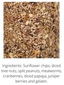 JCs Wildlife Bugs, Nuts and Berries Premium Bird Seed Small Cylinder with Hole, 1.5 lb (4 Cylinder)
