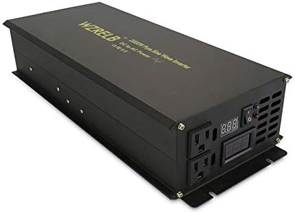 WZRELB Power Inverter 2000w Pure Sine Wave Inverter 24v 120v DC AC Converter