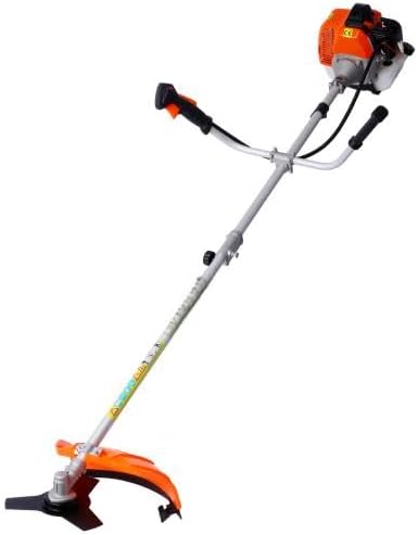 【LuckyNote】 52cc Weed Eater/Wacker Gas Powered, 2 in 1 String Trimme,with 10'' Brush Cutter,Rubber Handle & Shoulder Strap Included,73.5-Inch Length