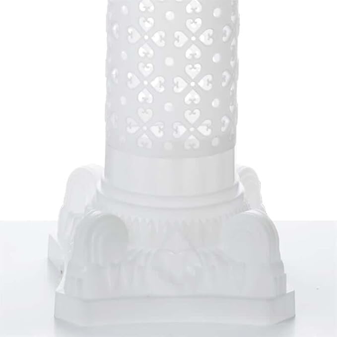 Efavormart 4 Pack 41" Tall White PVC Height Adjustable Artistic Roman Wedding Inspired Pedestal Column Plant Stand