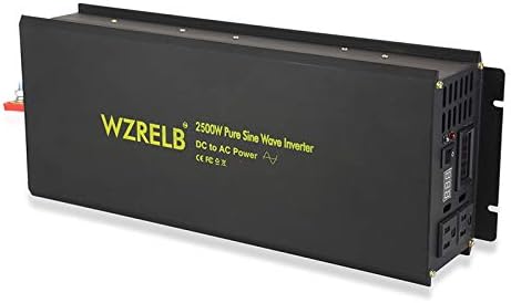 WZRELB Power Inverter 2500w Pure Sine Wave Inverter 24v 120v DC AC Converter