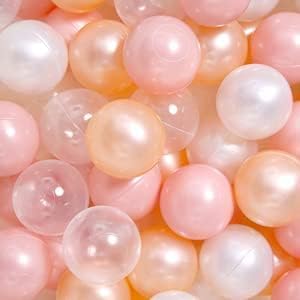 TRENDPLAY Plastic Balls for Ball Pits 2.2 Inch, Pack of 50 100 200 500 Hollow Balls, Perfect for Toddler Baby Pools,Party,Festival Decoration