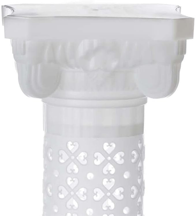 Efavormart 4 Pack 41" Tall White PVC Height Adjustable Artistic Roman Wedding Inspired Pedestal Column Plant Stand