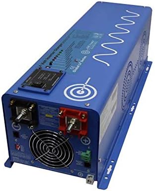 AIMS Power 4000 Watt 12 VDC Pure Sine Inverter Charger 120 & 240 Split Phase VAC Output Charges with 240VAC Input 120A Charger 40A Transfer Switch PICOGLF40W12V240VS