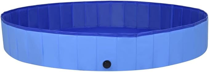 Foldable Dog Swimming Pool, Foldable Pet Swimming Pool, Portable Dog Pool, Bath Pool Collapsible Dog Pet Pool Bathing Tub, 78.7"x11.8" PVC Blue