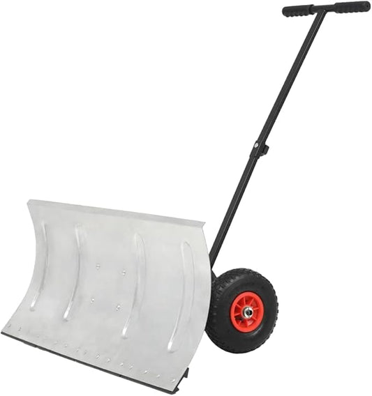 Snow Plow Black and Red Galvanized Steel Blade and Steel Push bar, Snow Removal, Snow Shovels, 142915