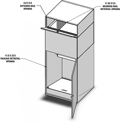dVault® Full Service Vault DVCS0015 Secure Curbside Mailbox/Package Drop with Locking Letterbox (Copper Vein)