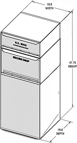 dVault® Full Service Vault DVCS0015 Secure Curbside Mailbox/Package Drop with Locking Letterbox (White)