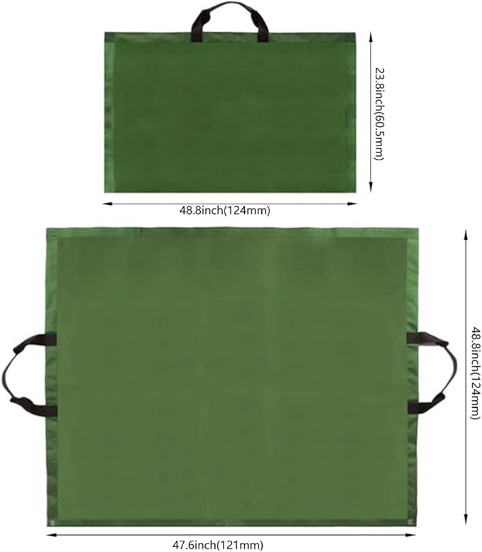Leaf Bag for Collecting Leaves Reusable Garden Yard Waterproof 2 IN 1 Leaf Tarp Waste Bags Trash Canvas Heavy Duty Storage Lawn Container Collapsible with Handles for Collecting Leaves